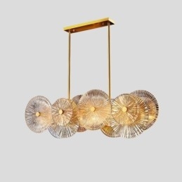 Moderne Spark Disc Kroonluchter Vuurwerk Glazen Hanglamp Woondecoratie Verlichting