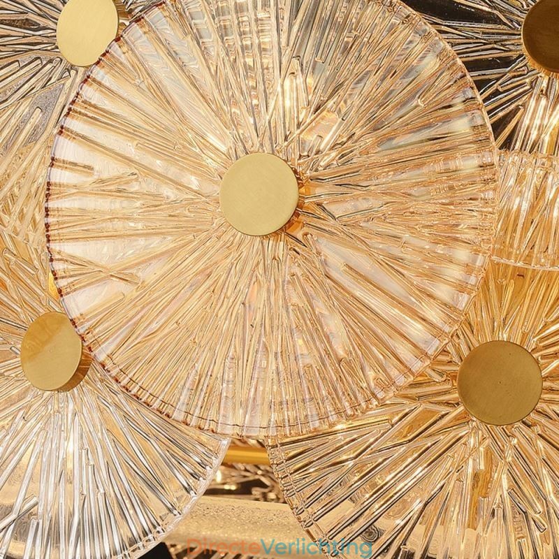 Moderne Spark Disc Kroonluchter Vuurwerk Glazen Hanglamp Woondecoratie Verlichting