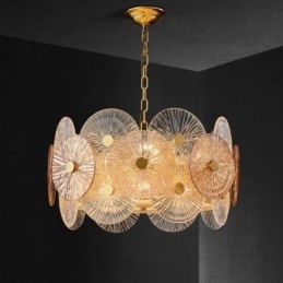 Moderne Spark Disc Kroonluchter Vuurwerk Glazen Hanglamp Home Deco Verlichting