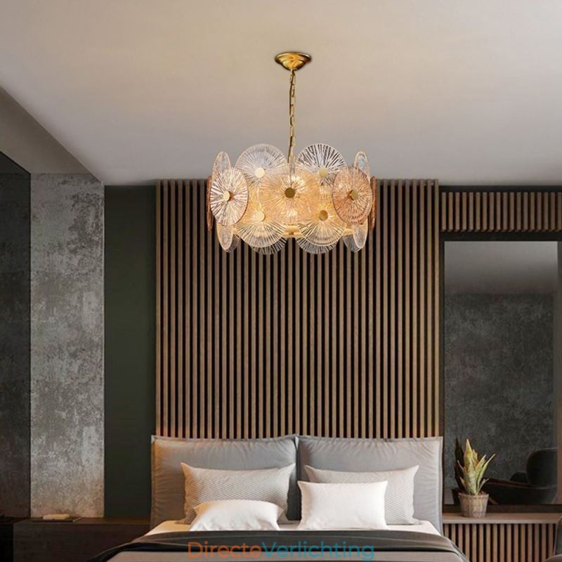 Moderne Spark Disc Kroonluchter Vuurwerk Glazen Hanglamp Home Deco Verlichting
