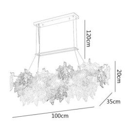 Esdoornblad Hanglamp Woondecoratie Glasverlichting