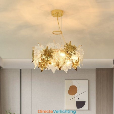 Esdoornblad Hanglamp Europese Woondecoratie Glazen Kroonluchter Esdoornblad Hanglamp Europese Woondecoratie Glazen Kroonluchter