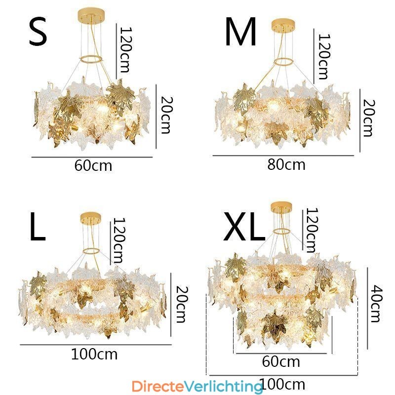 Esdoornblad Hanglamp Europese Woondecoratie Glazen Kroonluchter