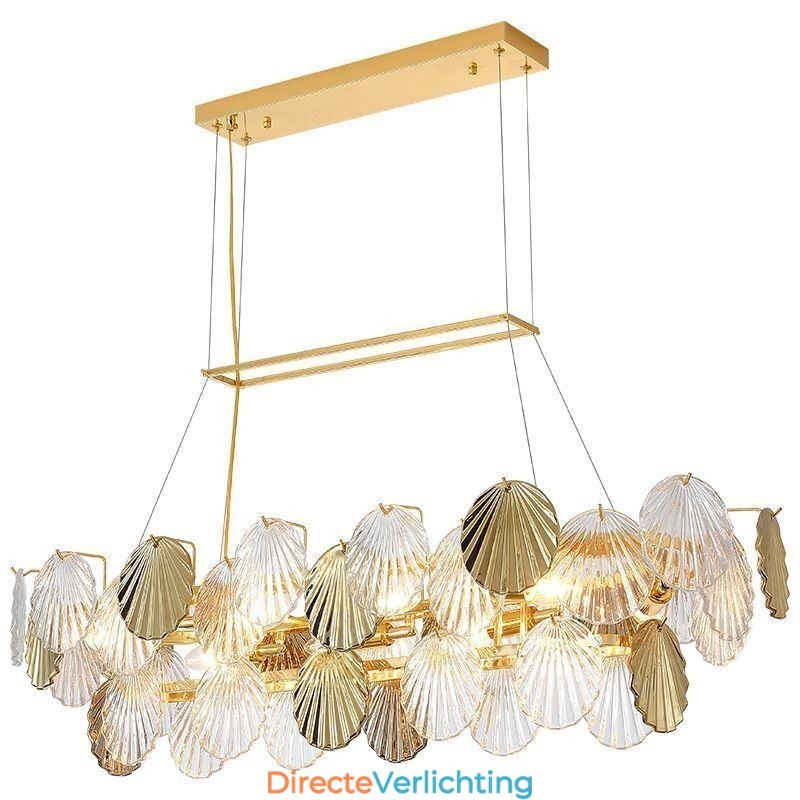 Luxe glazen kroonluchter mode lamp schelpvorm glazen hanglamp