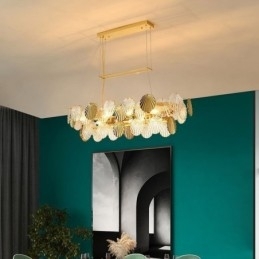 Luxe glazen kroonluchter mode lamp schelpvorm glazen hanglamp