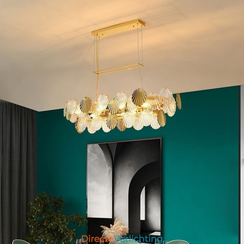 Luxe glazen kroonluchter mode lamp schelpvorm glazen hanglamp