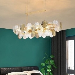 Luxe glazen kroonluchter mode lamp schelpvorm glazen hanglamp