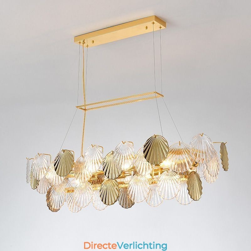 Luxe glazen kroonluchter mode lamp schelpvorm glazen hanglamp