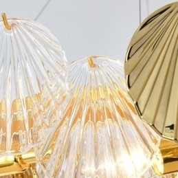 Luxe glazen kroonluchter mode lamp schelpvorm glazen hanglamp