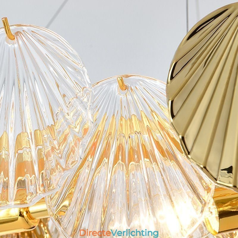 Luxe glazen kroonluchter mode lamp schelpvorm glazen hanglamp