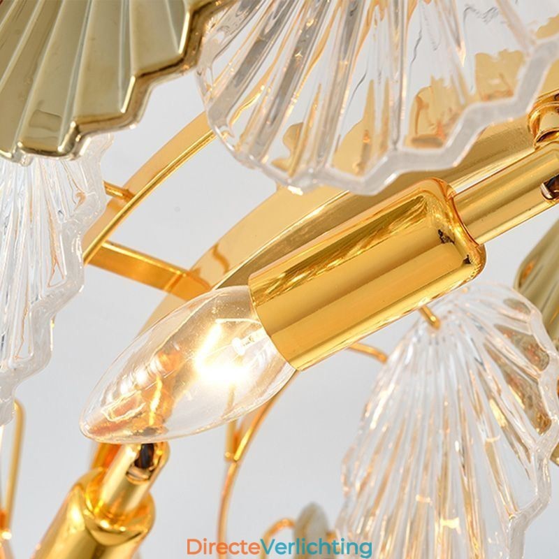 Luxe glazen kroonluchter mode lamp schelpvorm glazen hanglamp