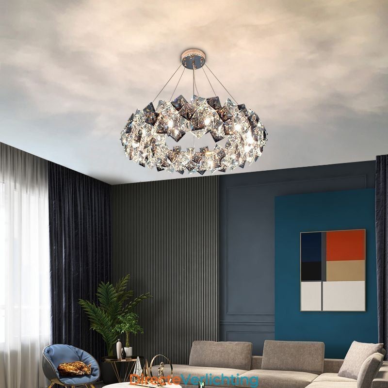 Licht Luxe Glazen Kroonluchter Moderne Minimalistische Hanglamp Woonkamer