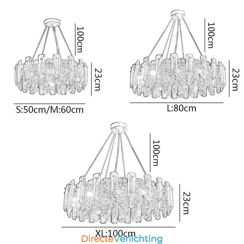 Europese glazen hanglamp luxe hanglamp