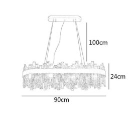 Licht Luxe Kroonluchter Post Moderne Glazen Hanglamp