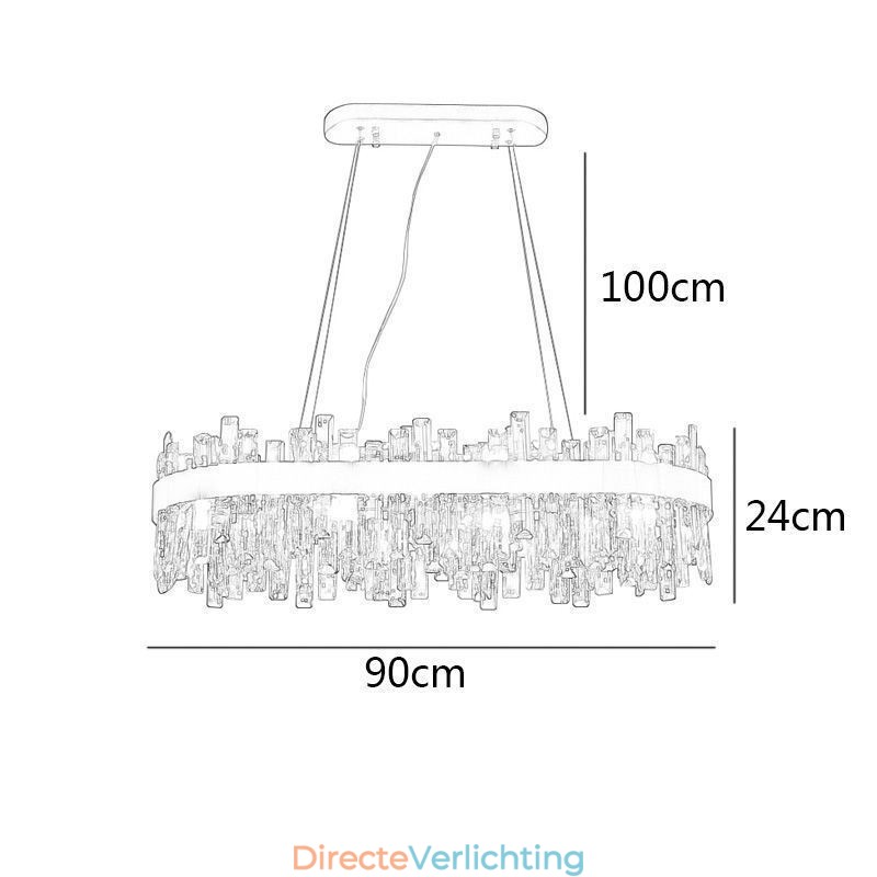 Licht Luxe Kroonluchter Post Moderne Glazen Hanglamp