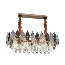 Europese ijzeren hanglamp creatieve blad glazen kroonluchter