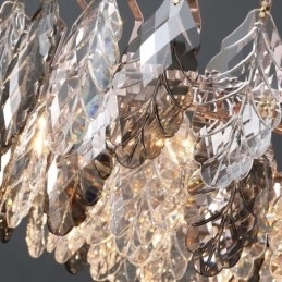 Europese ijzeren hanglamp creatieve blad glazen kroonluchter