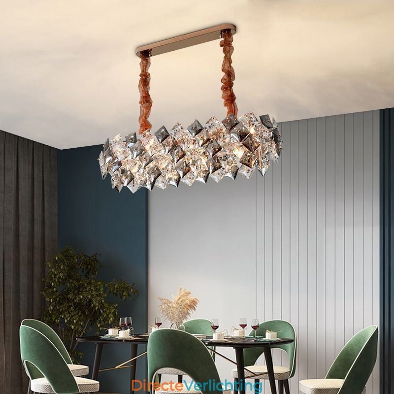 Europese glazen kroonluchter creatieve licht luxe hanglamp