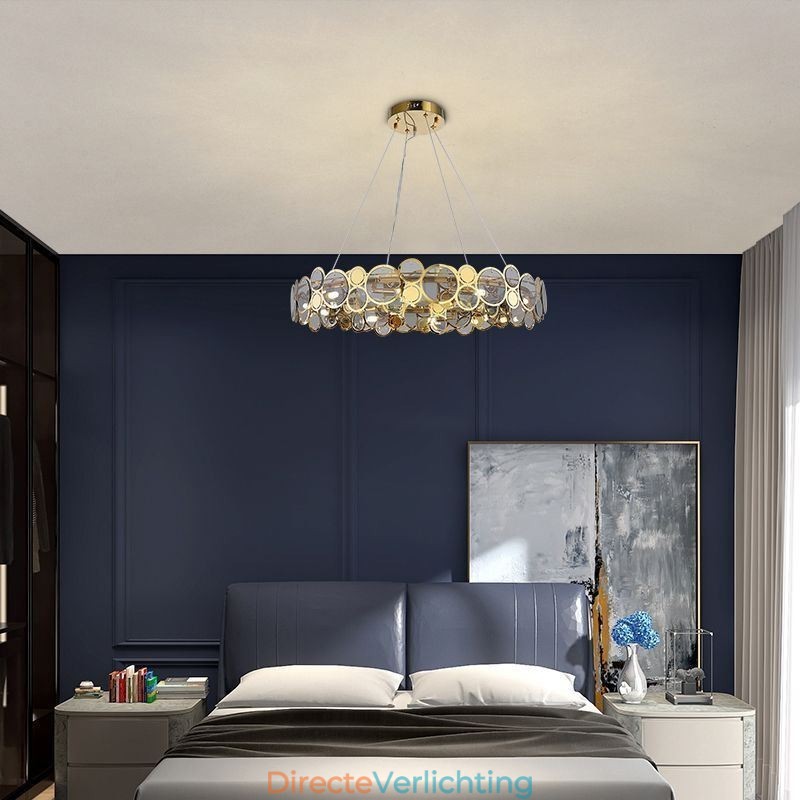 Europese glazen kroonluchter creatieve licht luxe hanglamp
