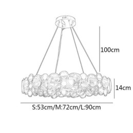 Europese glazen kroonluchter creatieve licht luxe hanglamp