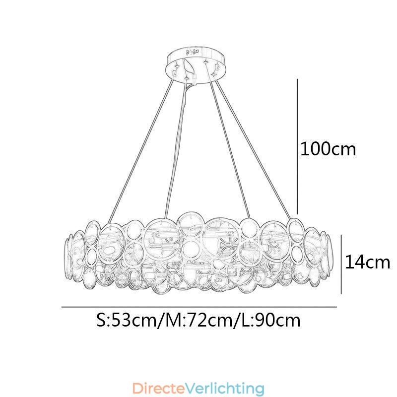 Europese glazen kroonluchter creatieve licht luxe hanglamp