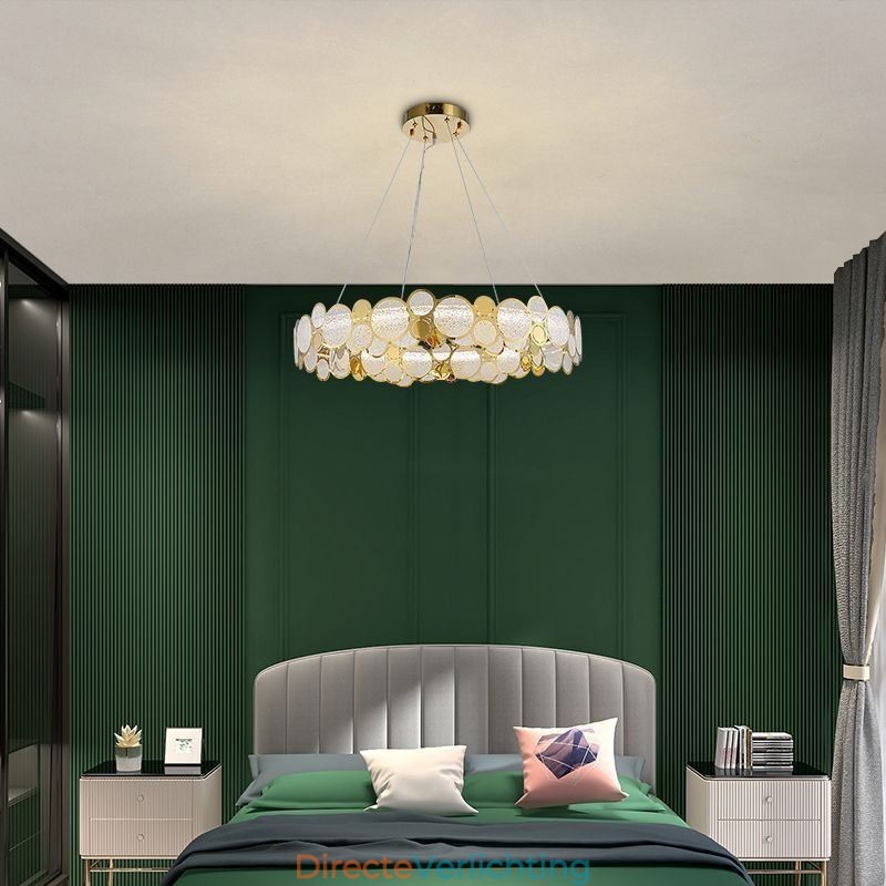 Europese glazen kroonluchter creatieve licht luxe hanglamp