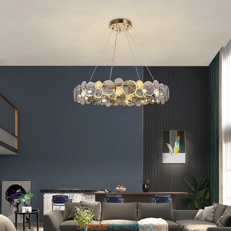 Europese glazen kroonluchter creatieve licht luxe hanglamp