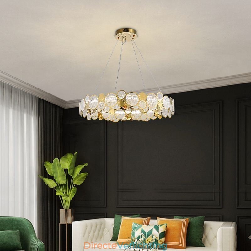 Europese glazen kroonluchter creatieve licht luxe hanglamp