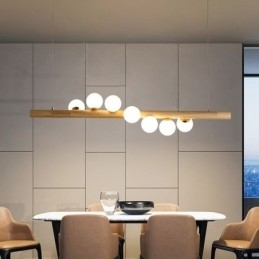 Magic Bean Hanglamp Houten Strip Hanglamp