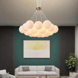 Maanbel kroonluchter moderne 3D-print ballen hanglamp