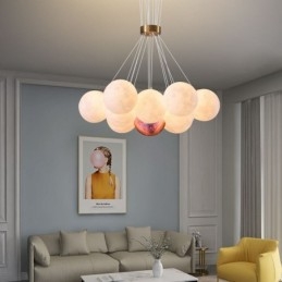 Maanbel kroonluchter moderne 3D-print ballen hanglamp
