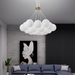 Maanbel kroonluchter moderne 3D-print ballen hanglamp