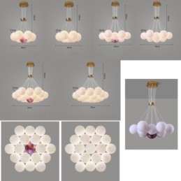 Maanbel kroonluchter moderne 3D-print ballen hanglamp