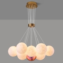 Maanbel kroonluchter moderne 3D-print ballen hanglamp