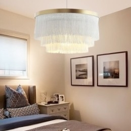 Nordic decoratieve hanglamp warme romantische kwast kroonluchter creatieve hanglamp