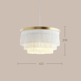 Nordic decoratieve hanglamp warme romantische kwast kroonluchter creatieve hanglamp