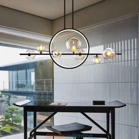 Moderne metalen kroonluchter met heldere glazen bubbels hanglampen Moderne metalen kroonluchter met heldere glazen bubbels hanglampen