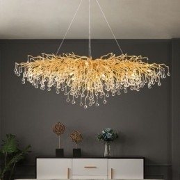 Luxe Kristallen Kroonluchter Goud Modern Plafond Hanglamp Eetkamer