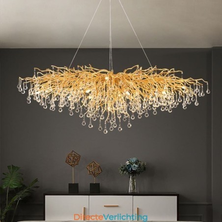 Luxe Kristallen Kroonluchter Goud Modern Plafond Hanglamp Eetkamer Luxe Kristallen Kroonluchter Goud Modern Plafond Hanglamp Eetkamer