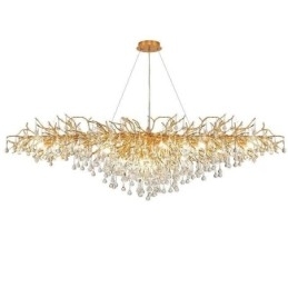 Luxe Kristallen Kroonluchter Goud Modern Plafond Hanglamp Eetkamer