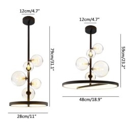 Moderne hanglampen armatuur kroonluchter glazen bubbel hanglamp