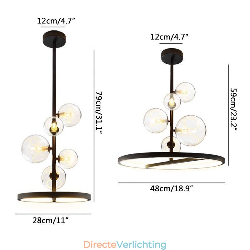 Moderne hanglampen armatuur kroonluchter glazen bubbel hanglamp