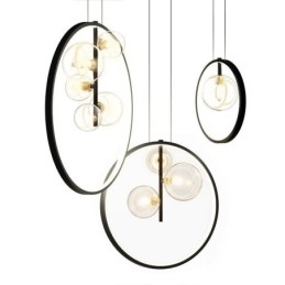 Nordic Hanglamp Glazen Bubbel Cirkel Kroonluchter Moderne Salonlamp
