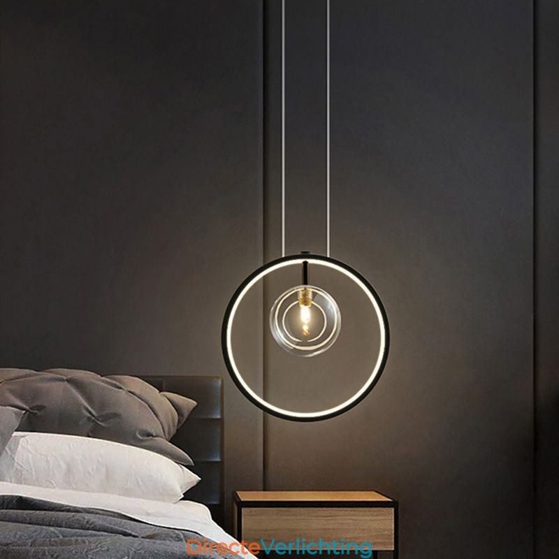 Nordic Hanglamp Glazen Bubbel Cirkel Kroonluchter Moderne Salonlamp