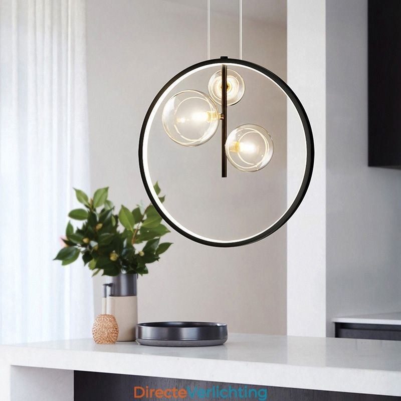 Nordic Hanglamp Glazen Bubbel Cirkel Kroonluchter Moderne Salonlamp