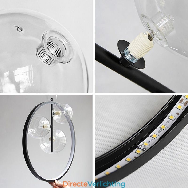 Nordic Hanglamp Glazen Bubbel Cirkel Kroonluchter Moderne Salonlamp