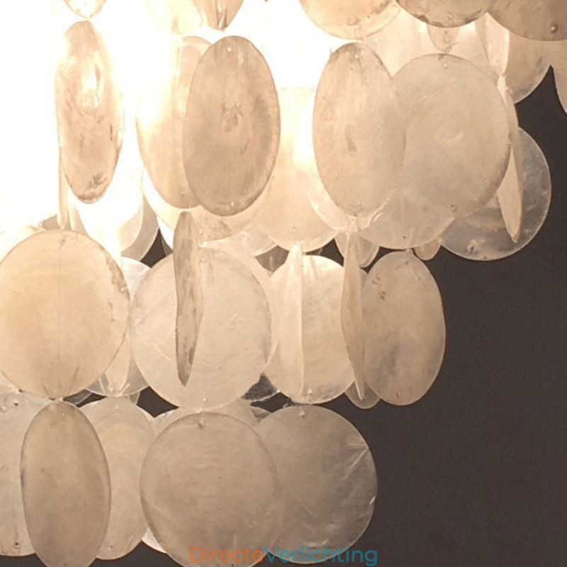 Natuurlijke schelp kroonluchter ronde gelaagde hanglamp eetkamer