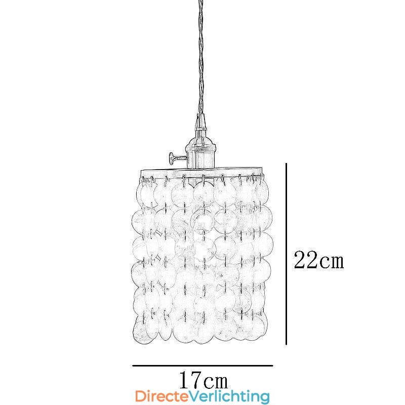 Moderne klassieke kroonluchter witte schelp kap hanglamp plafond