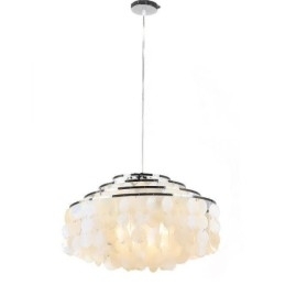 Moderne regendruppel kroonluchter witte schelp kap plafond hanglamp