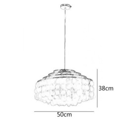 Moderne regendruppel kroonluchter witte schelp kap plafond hanglamp